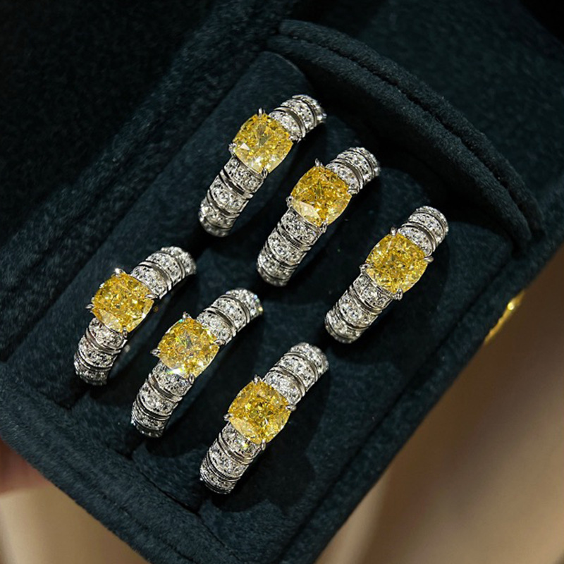 Yellow Body Jewelry - Nuevo anillo de diamante amarillo de
