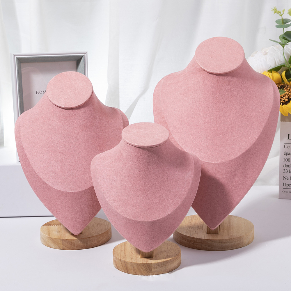 Body Jewelry Display Ideas - Busto de maniquí de madera, soporte