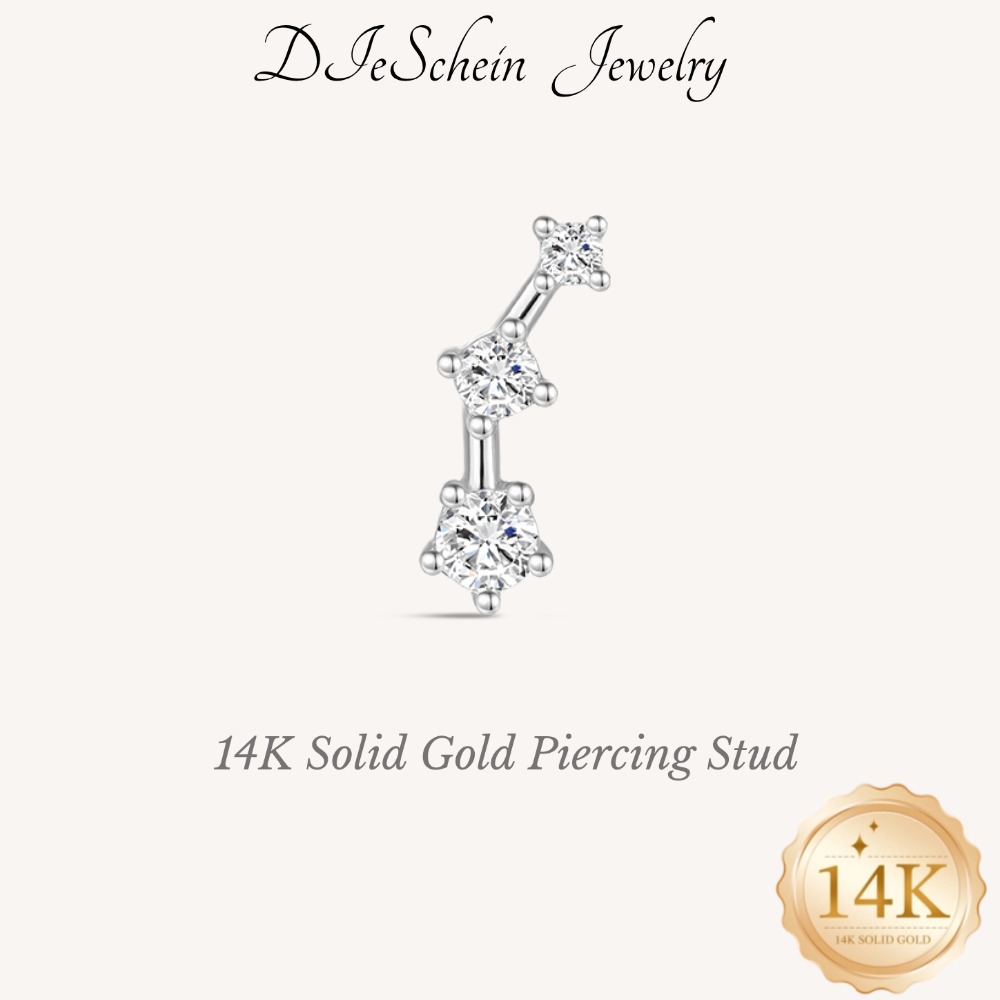 Star Flat Back - DIeSchein Pendientes de Piercing de Cartílago