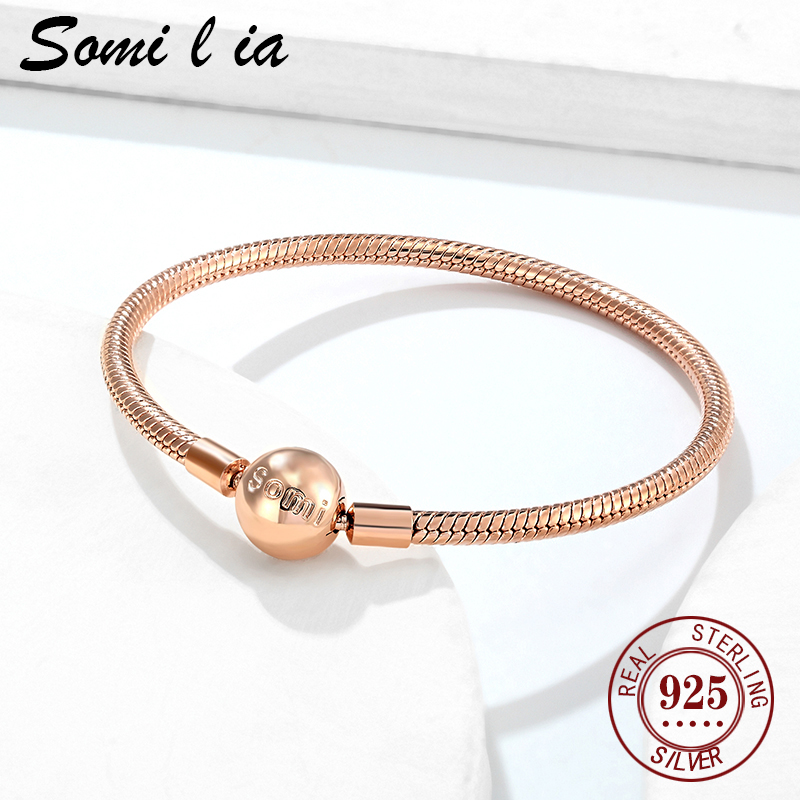 Body Jewelry Hot - SOMILIA-Pulsera de plata pura 100% 925