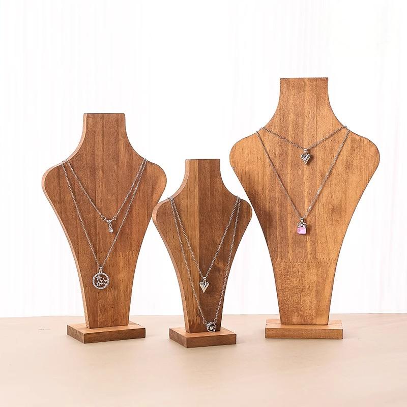 Body Jewelry Display Ideas - Maniquí desmontable de madera de nogal,