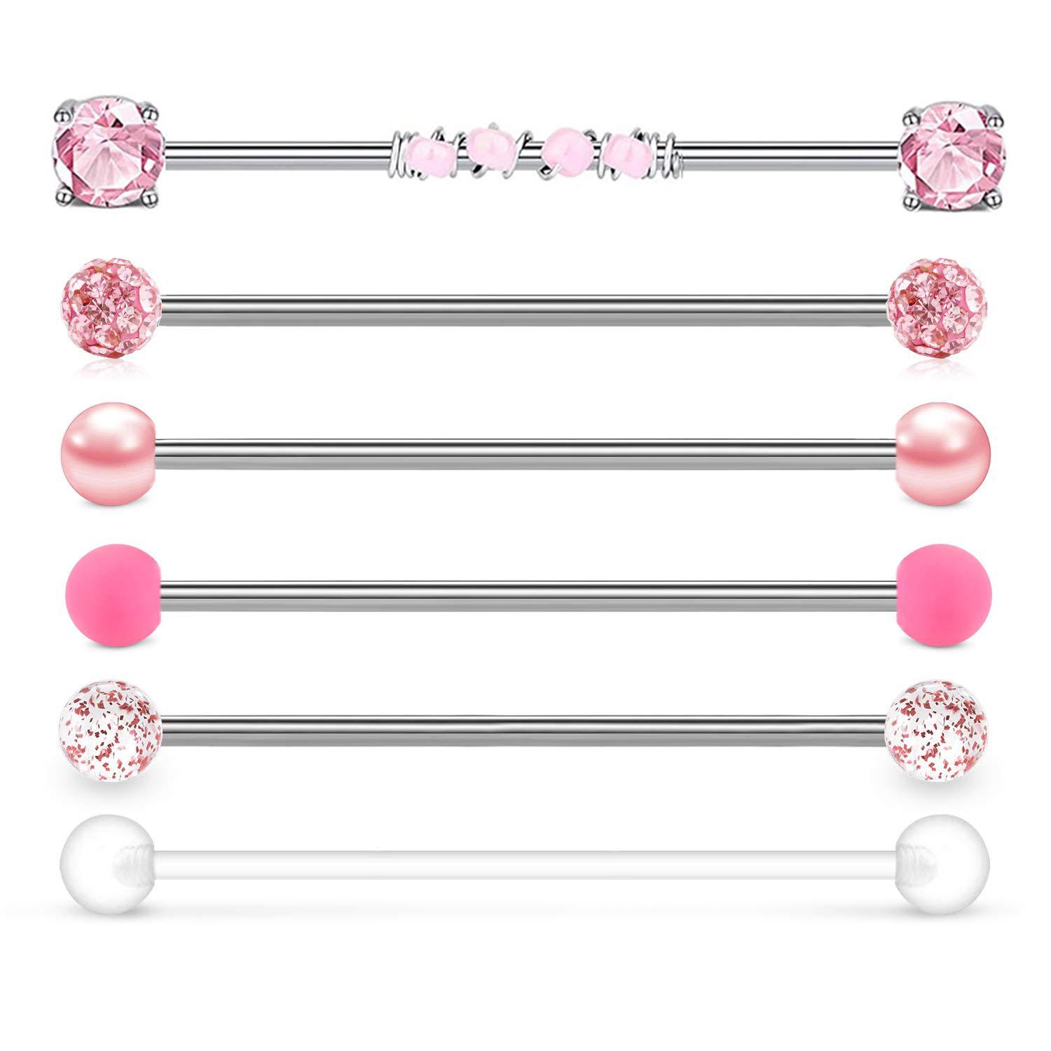 Body Jewelry Industrial - 1pc / 6pcs 14G 38mm de