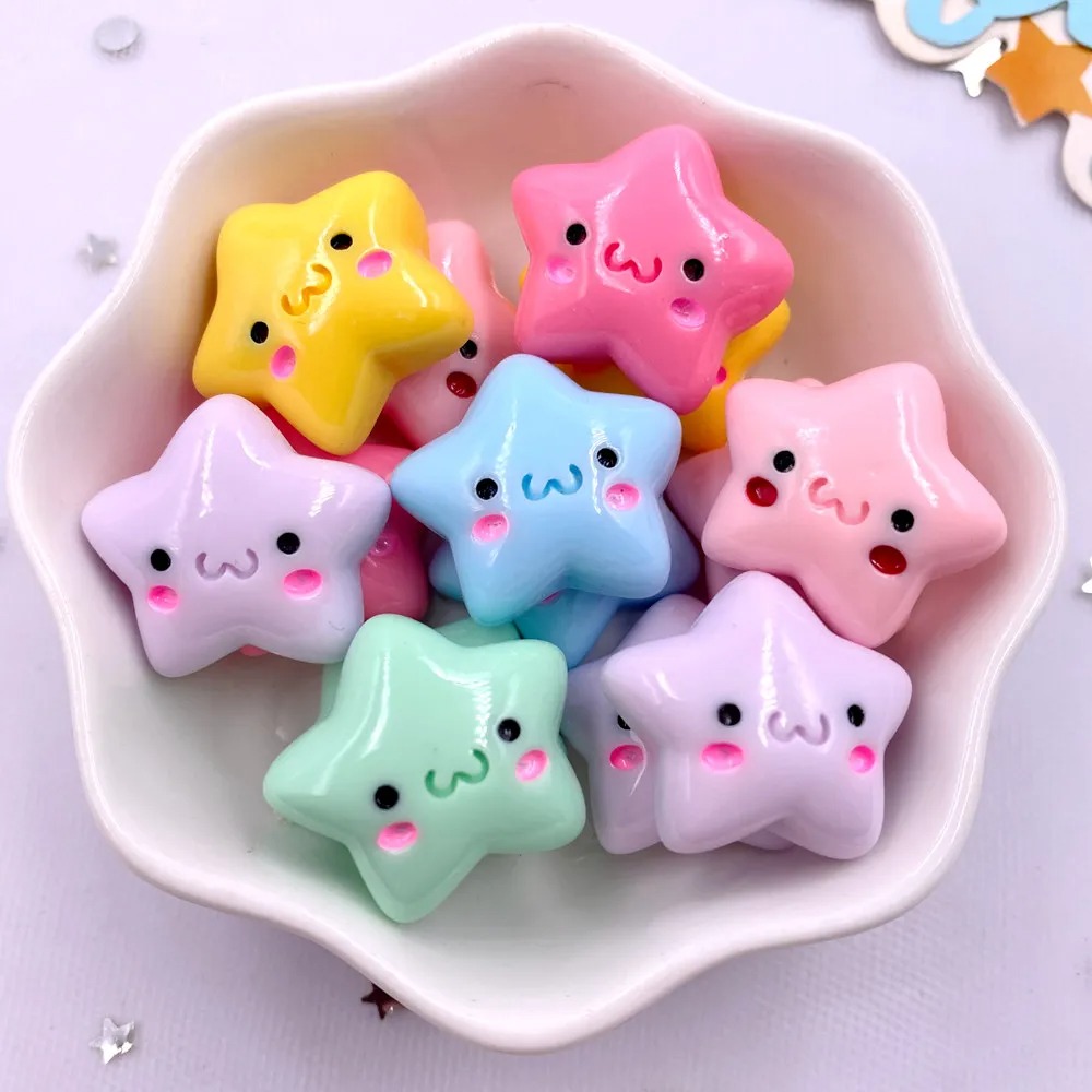 Star Flat Back - TX105 20PCS Mix de Resina Kawaii
