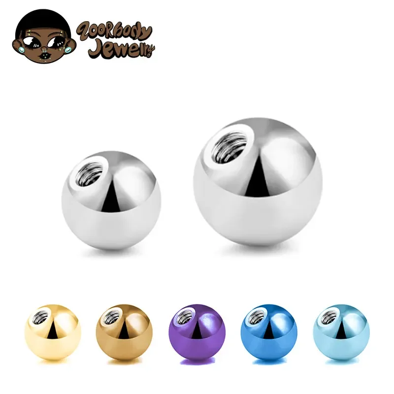 Body Jewelry Industrial - 10 unidades de Bola de Titanio
