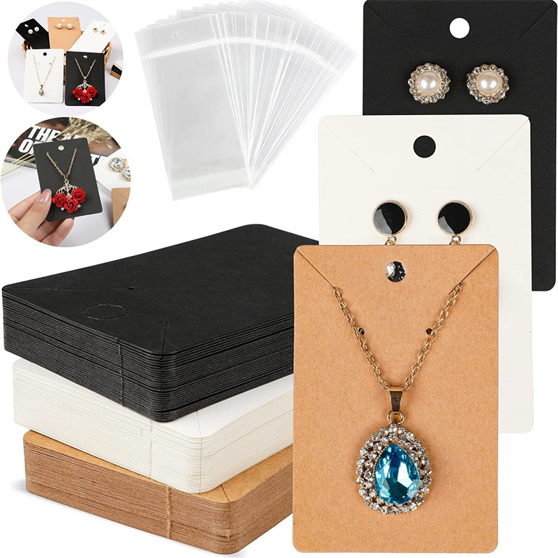 Body Jewelry Display - 50 Uds. 6x9cm collar en blanco