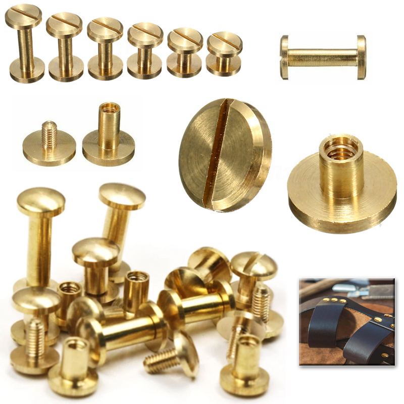 Body Jewelry Chicago - Tornillos de encuadernación de latón macizo,