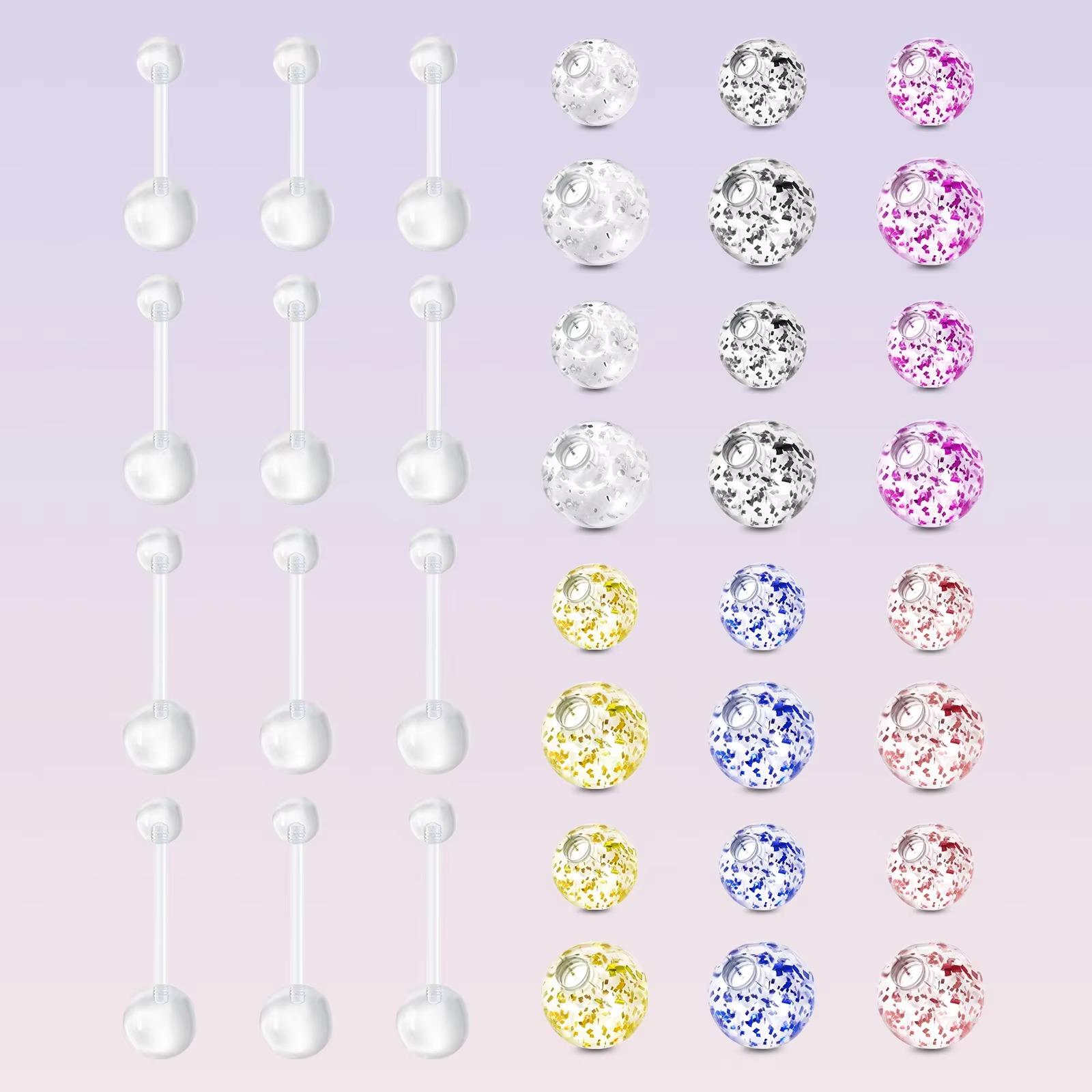 12pcs 14G acrílico transparent - Body Jewelry Replacement Ball reseña y precio