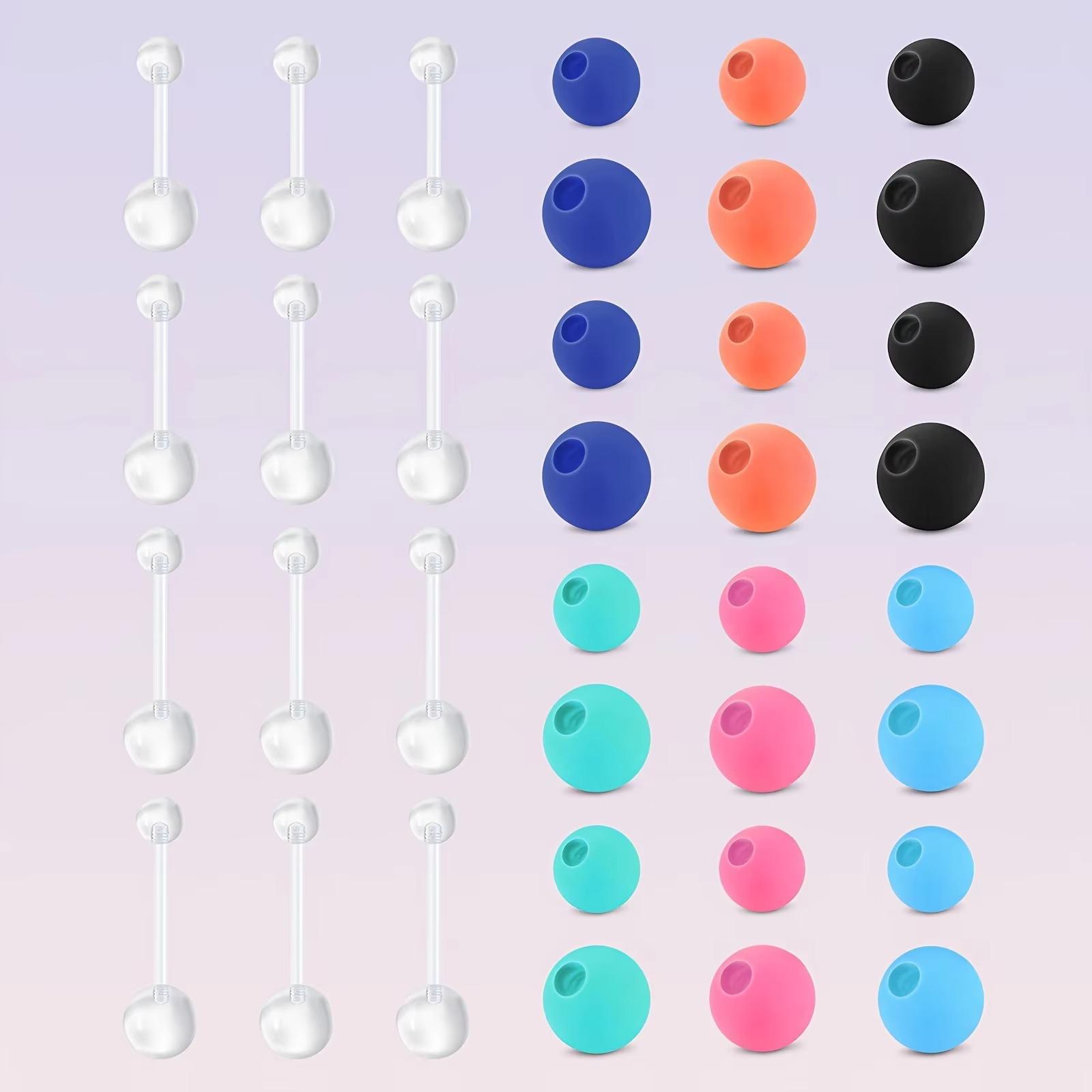 12pcs 14G acrílico transparent - Body Jewelry Replacement Ball reseña y precio
