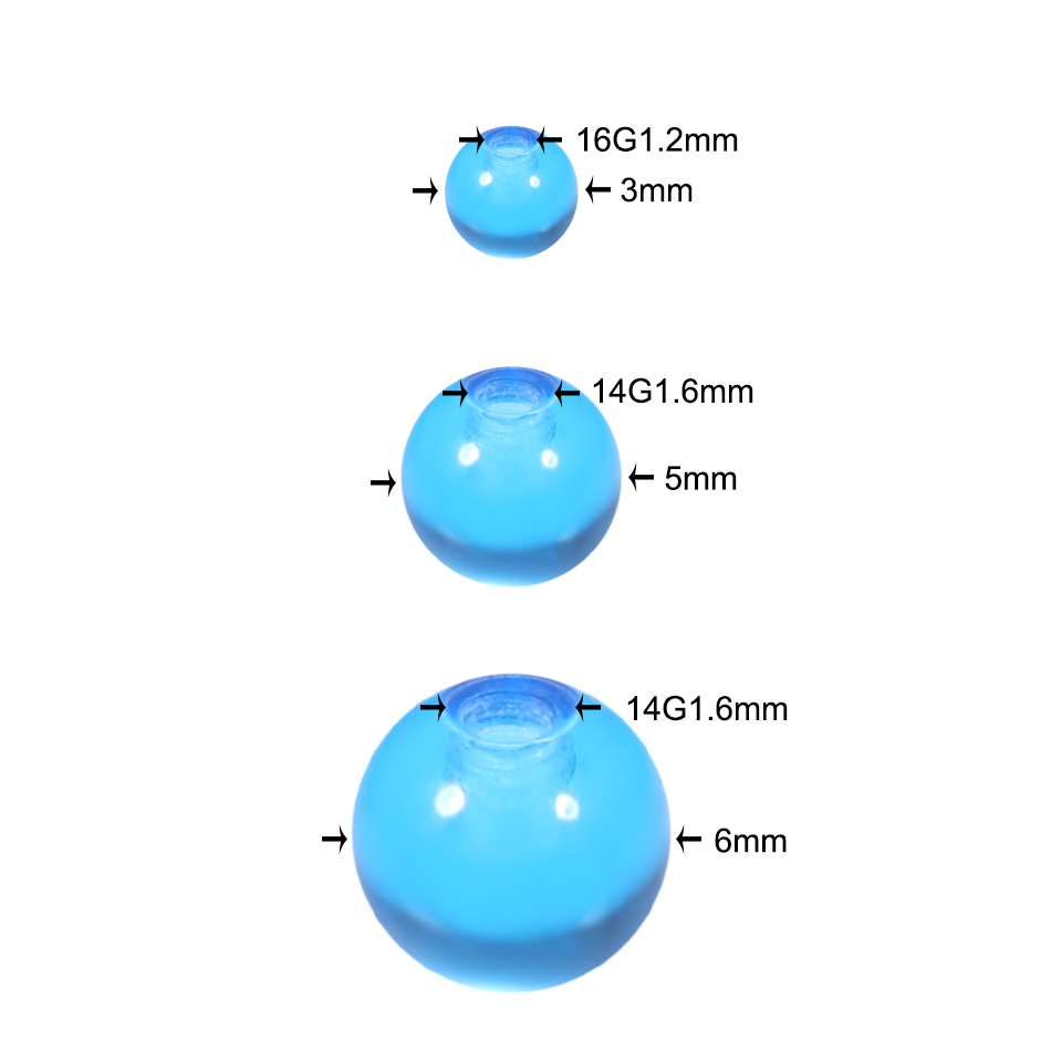 Venta al por mayor acrílico 3M - Body Jewelry Replacement Ball reseña y precio