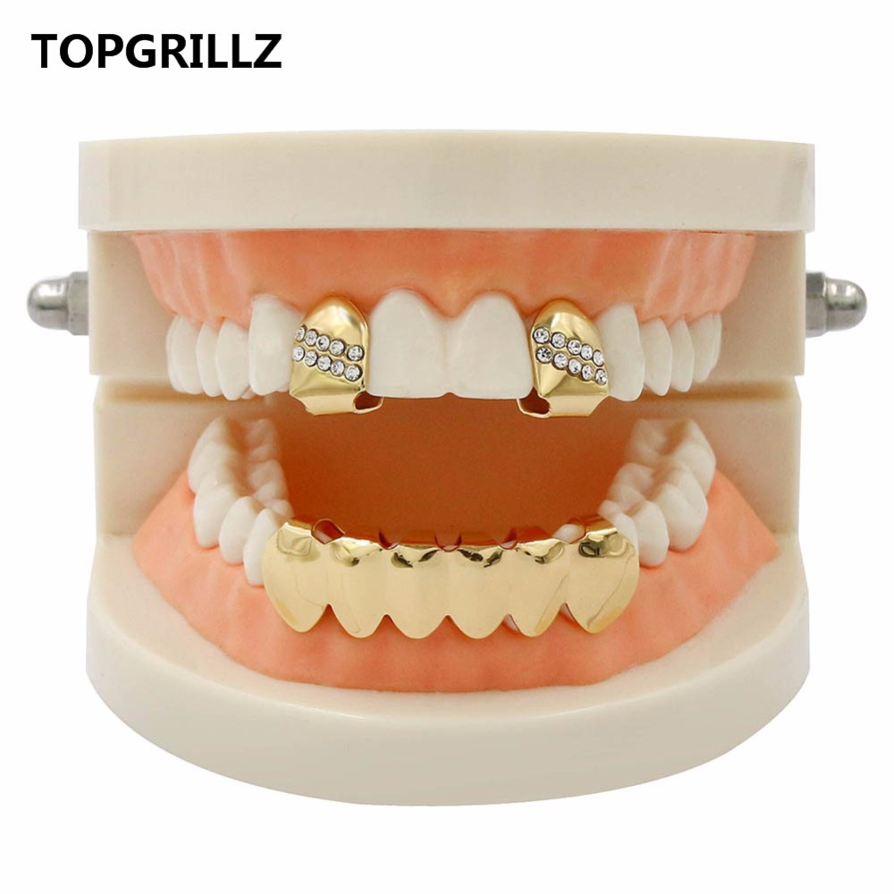 TOPGRILLZ-Tapas de Grillz de 2 - Yellow Body Jewelry reseña y precio