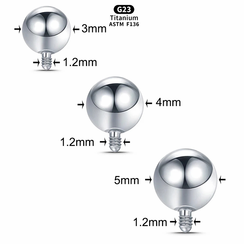 1 Uds. Bola roscada interna, b - Body Jewelry Replacement Ball reseña y precio