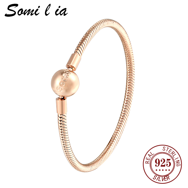 SOMILIA-Pulsera de plata pura  - Body Jewelry Hot reseña y precio