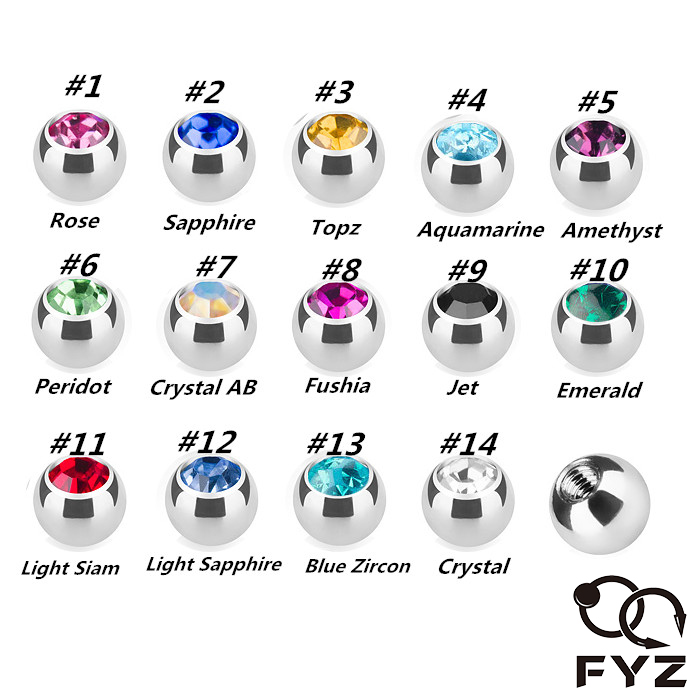 Prensa de acero quirúrgico 316 - Body Jewelry Replacement Ball reseña y precio
