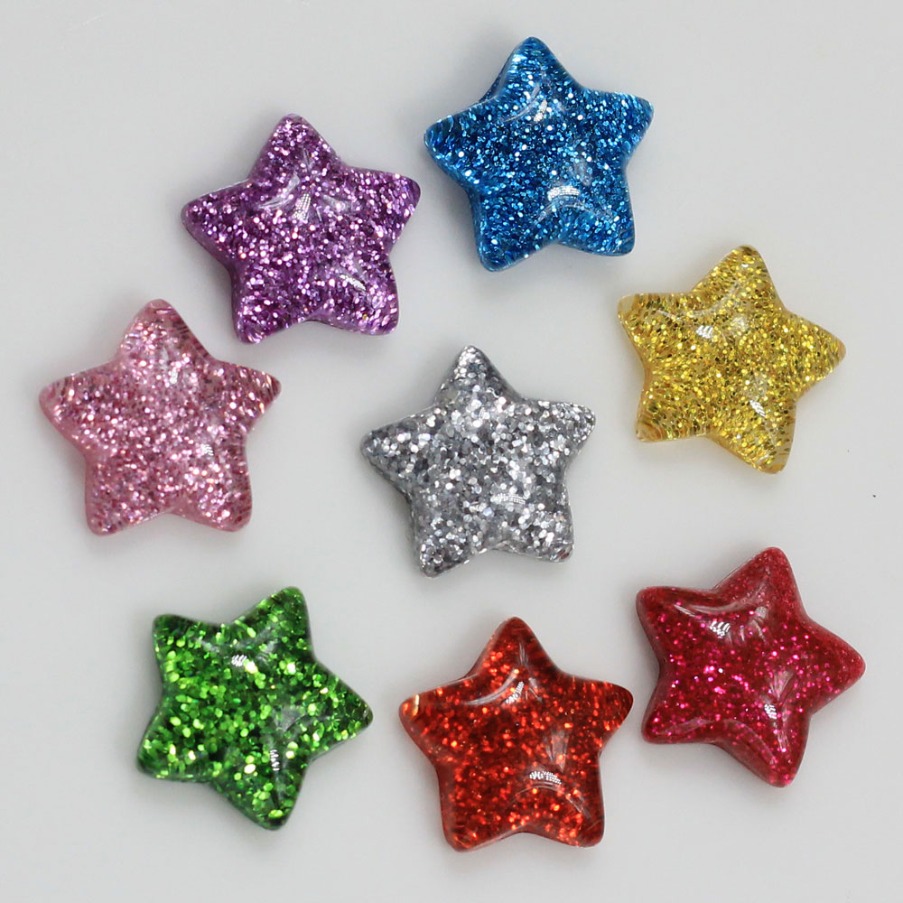 Cabujones brillantes de resina - Star Flat Back reseña y precio