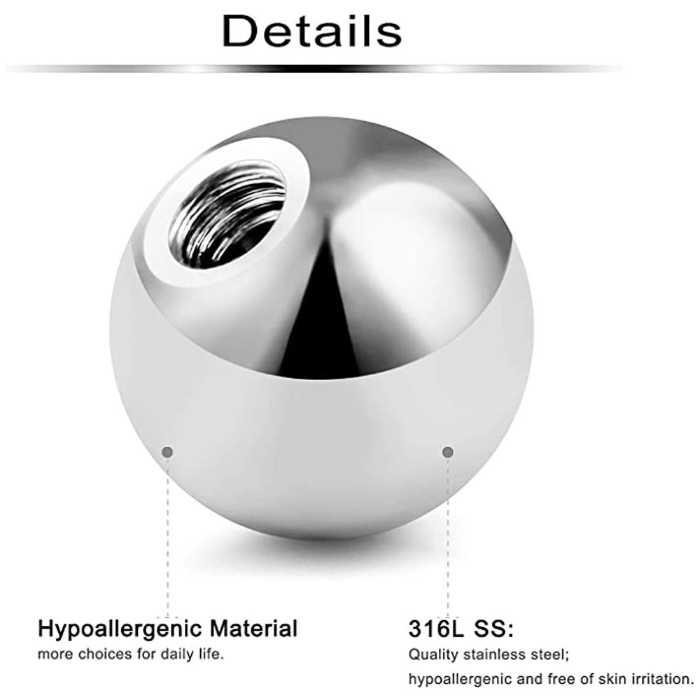 Bolas de repuesto con rosca ex - Body Jewelry Replacement Ball reseña y precio