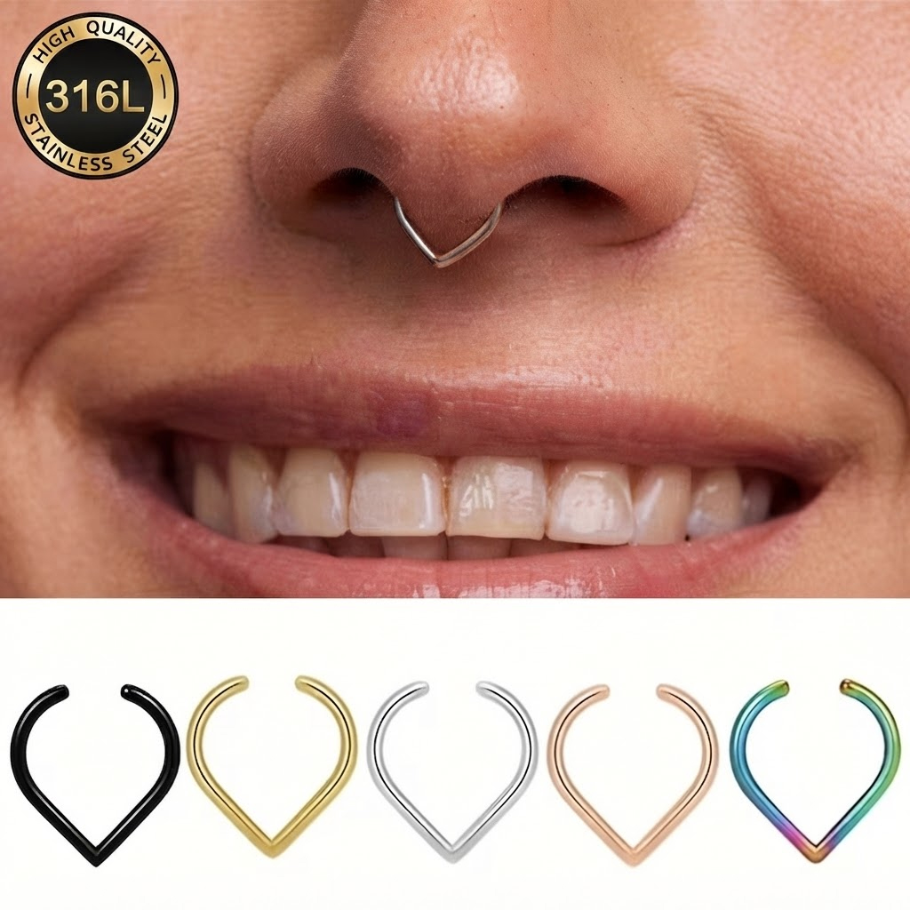 Juego de 5 Anillos de Nariz Fa - Body Jewelry Ear Piercing reseña y precio
