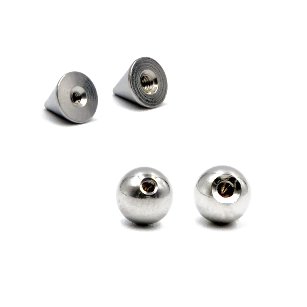 100 unids/lote de acero 14G 16 - Body Jewelry Replacement Ball reseña y precio