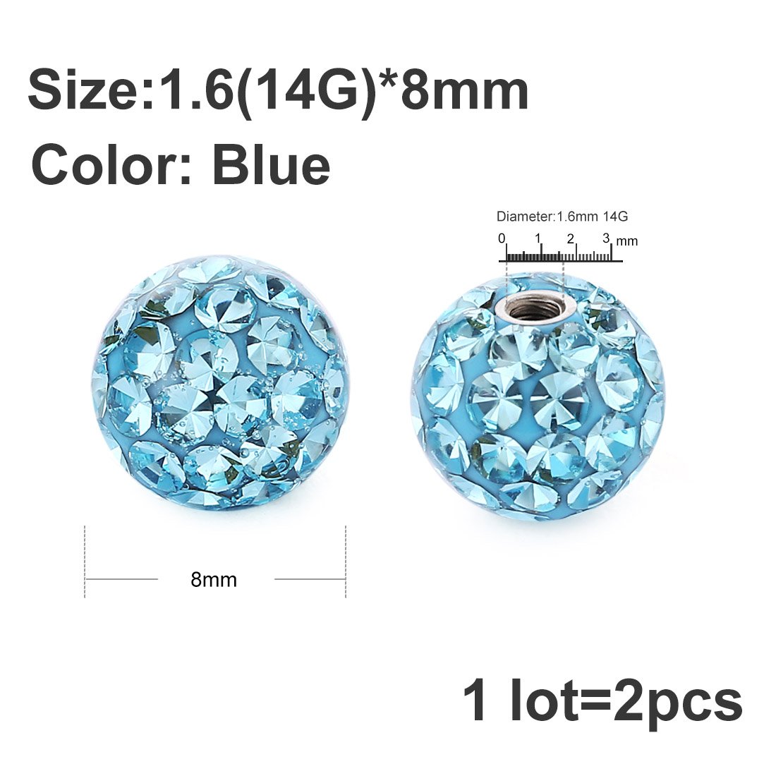 Bolas perforadas quirúrgicas d - Body Jewelry Replacement Ball reseña y precio