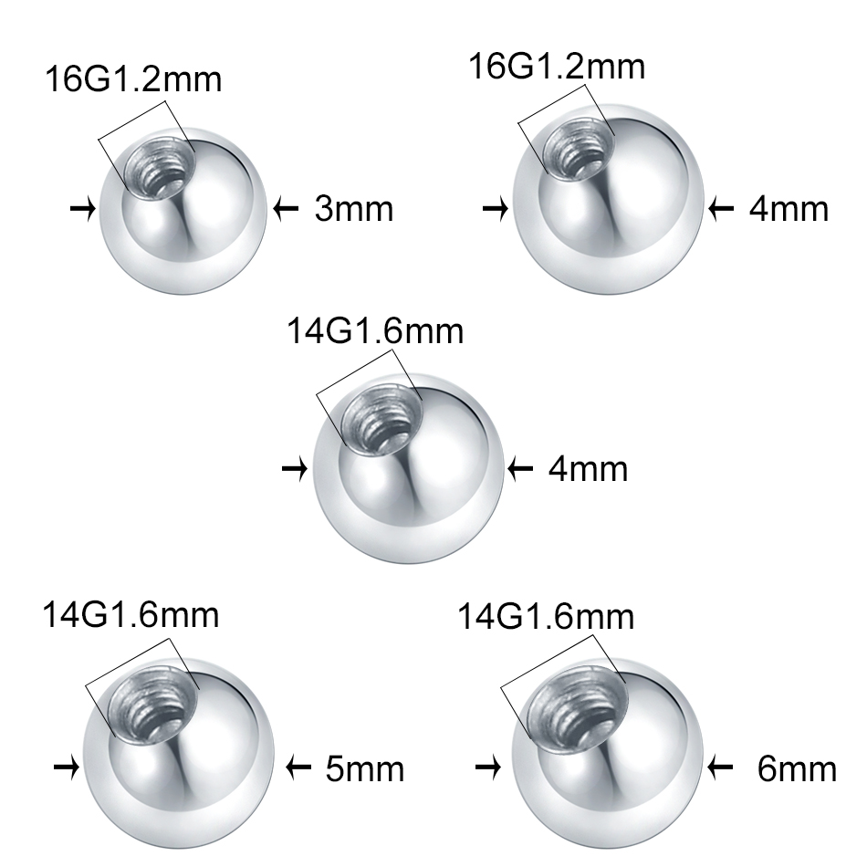 Bolas de acero para Piercing,  - Body Jewelry Replacement Ball reseña y precio
