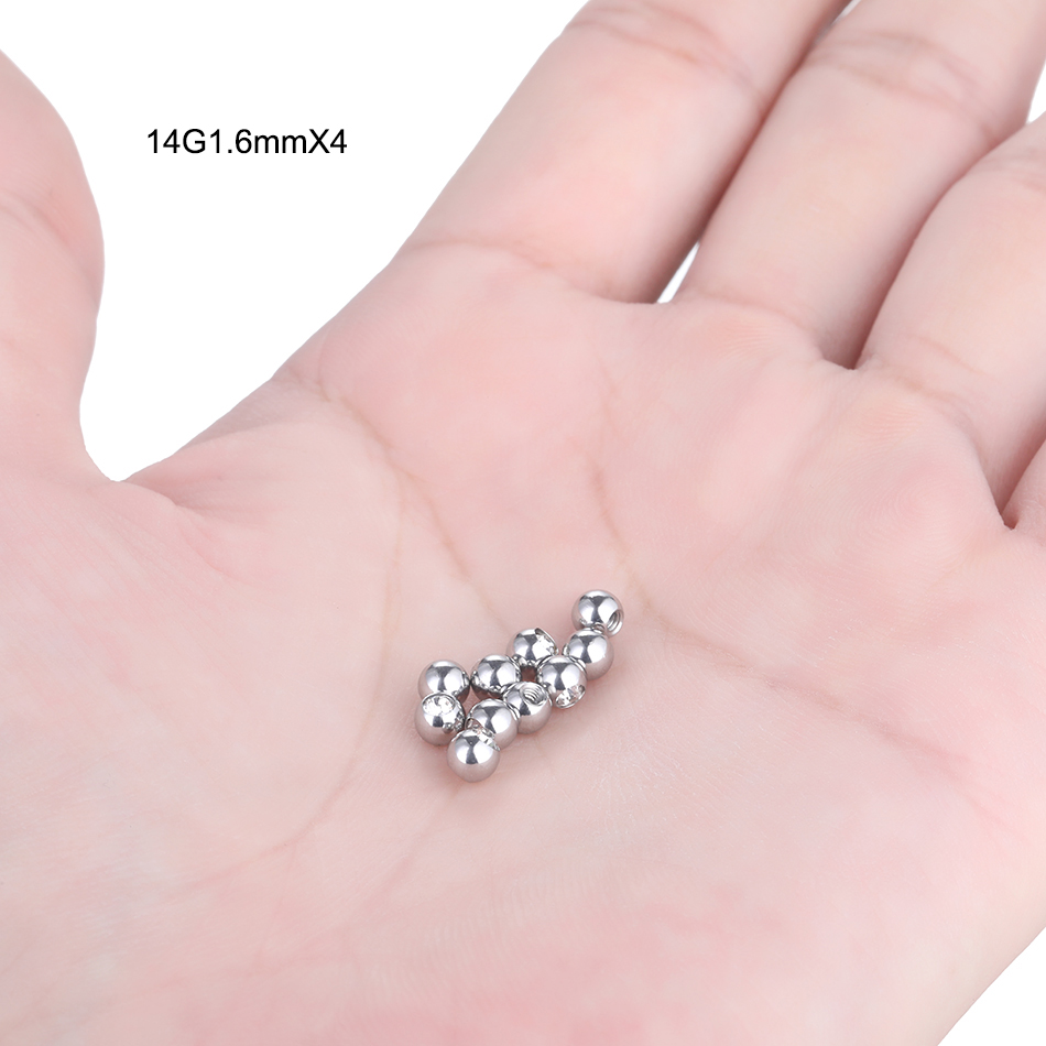 10 bolas de tornillo de acero  - Body Jewelry Replacement Ball reseña y precio