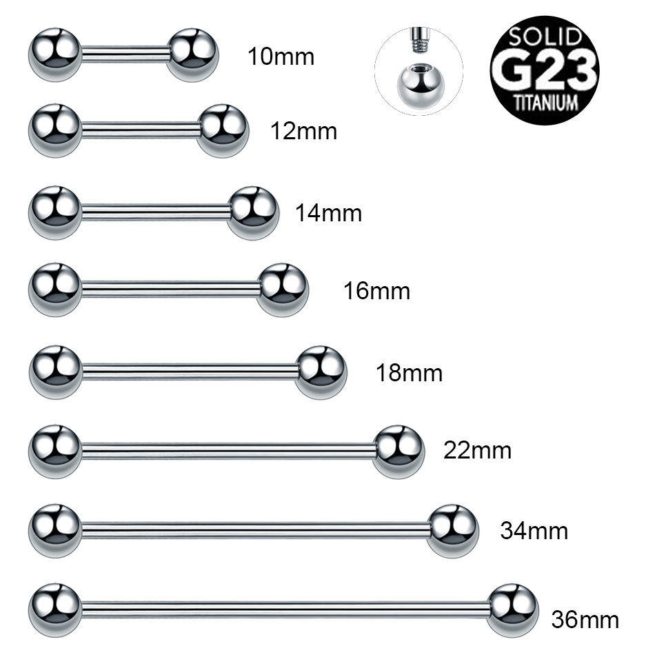 1PC 14G 16G titanio Industrial - Body Jewelry Industrial reseña y precio