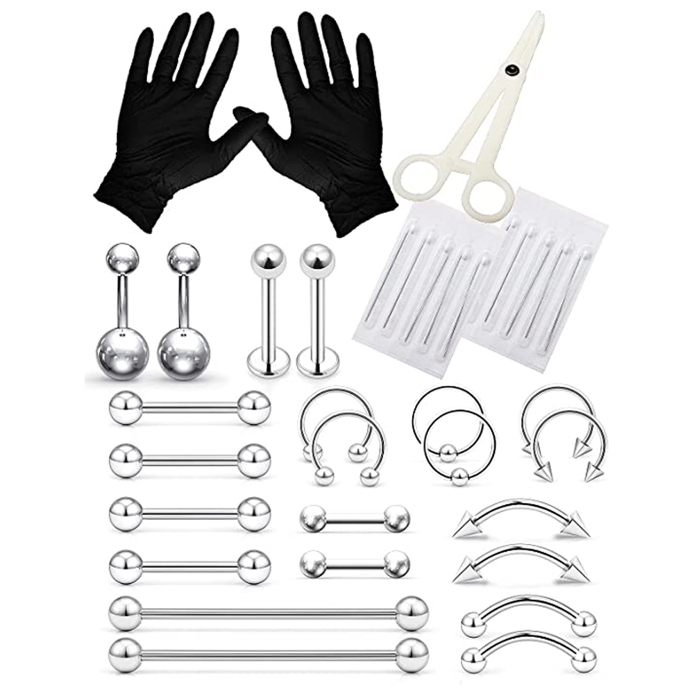 Kit de Piercing de acero inoxi - Body Jewelry Industrial reseña y precio
