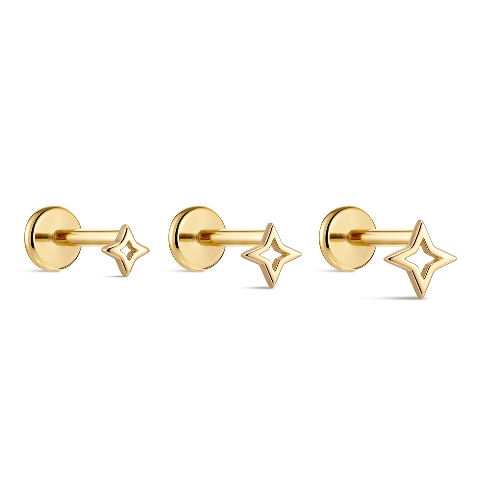 ROXI 1PC 5/6/8mm Pendientes de - Star Flat Back reseña y precio
